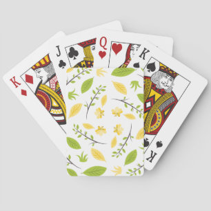 Nature Pattern Leaves Drawing Playing Cards