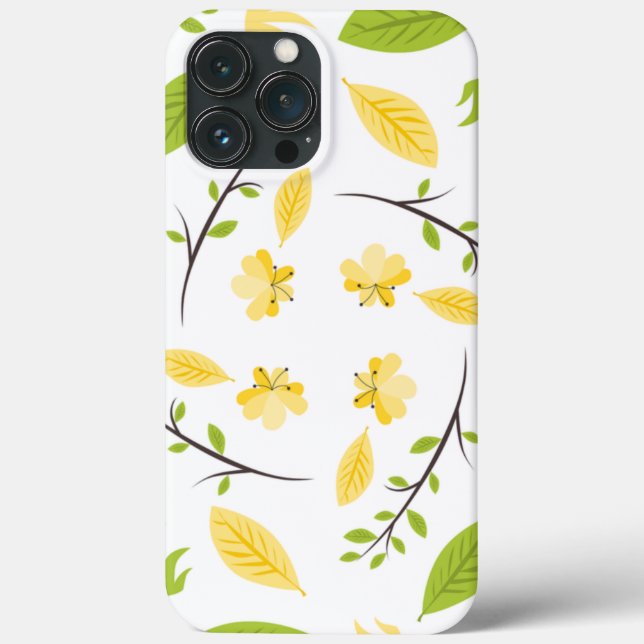 Nature Pattern Leaves Drawing Sketch Flowers   Case-Mate iPhone Case (Back)