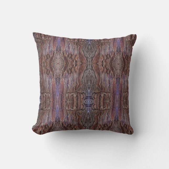 Nature Pattern Woodgrain Abstract Brown Rustic Cushion (Front)