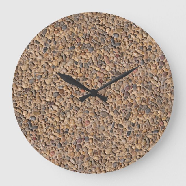 Nature Pebble Rocks Photo Large Clock (Front)