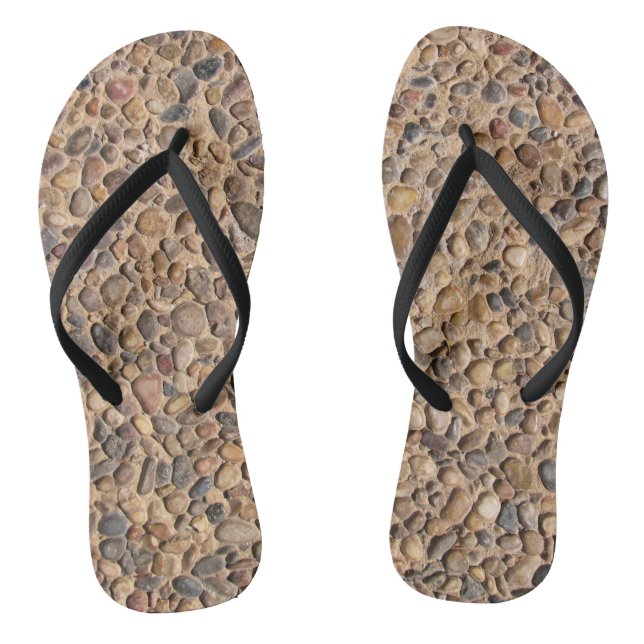 Nature Pebble Stones Photo Thongs (Footbed)