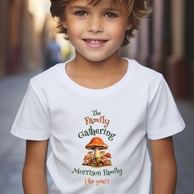 Nature Personalise Boy Girl Retro Family Reunion Toddler T-Shirt (Creator Uploaded)