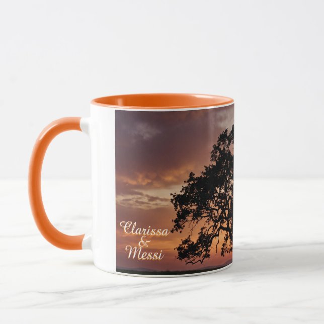 Nature Personalised Wedding Date Anniversary  Mug (Left)