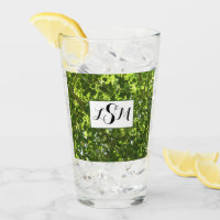 Nature Photo Bright Green Leaves Tree Monogram