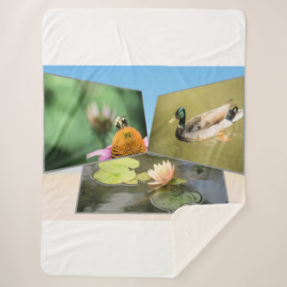 Nature photo printed on products sherpa blanket