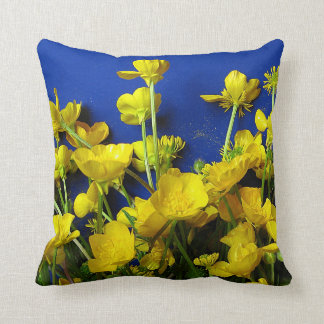Nature photographs; buttercups cushion