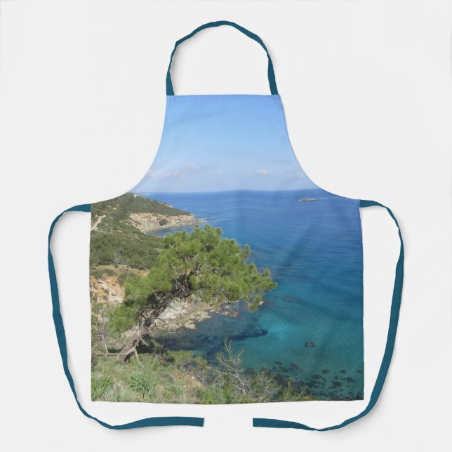 Nature Photography Mediterranean Mountain & Sea  Apron (Front)