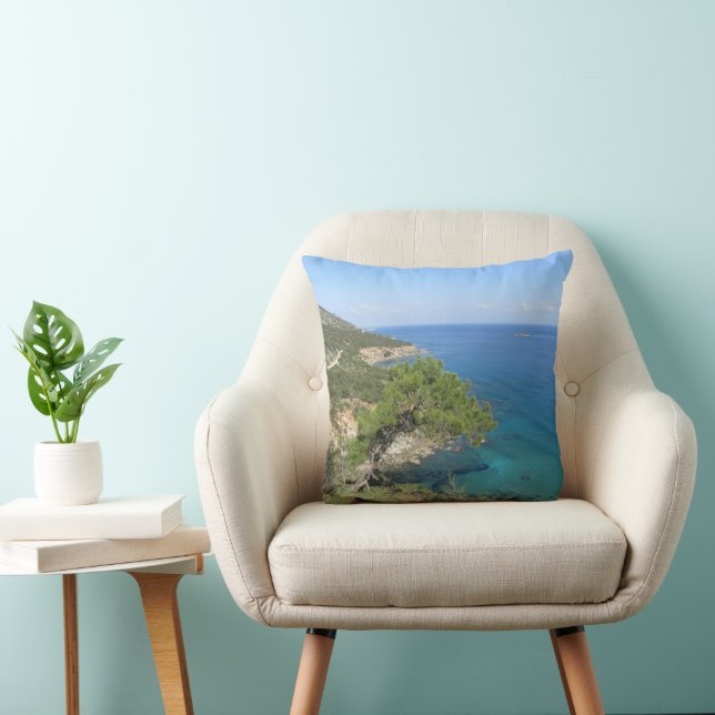 Nature Photography Mediterranean Mountain & Sea Cushion (Chair)
