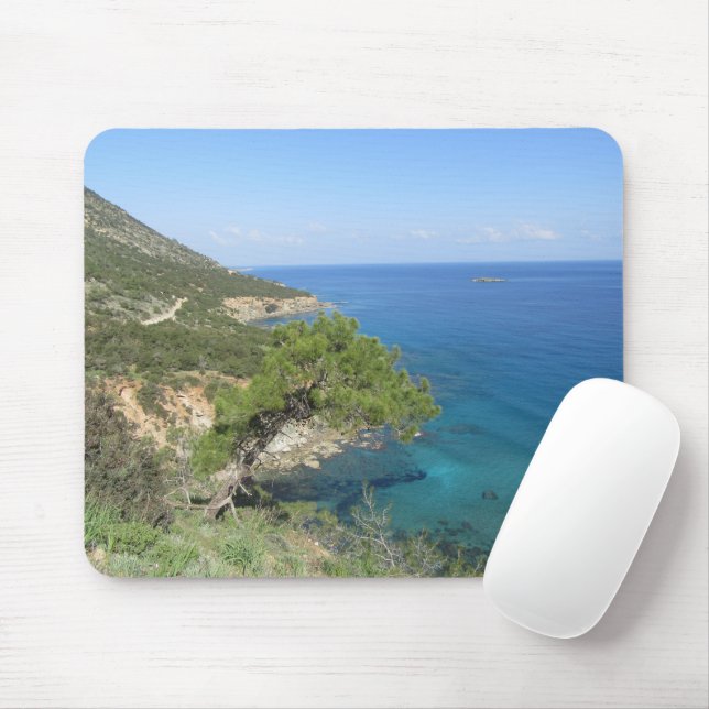 Nature Photography Mediterranean Mountain & Sea Mouse Pad (With Mouse)