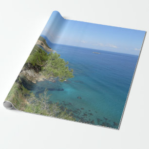 Nature Photography Mediterranean Mountain & Sea Wrapping Paper