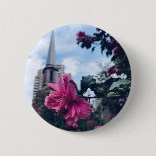 Nature Photography - Pink Flower 6 Cm Round Badge