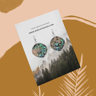 Nature Pine Woods Earring Jewellery Display Business Card