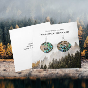 Nature Pine Woods Earring Jewellery Display Card