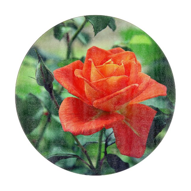 Nature Pink Rose Flower-46458 Cutting Board (Front)