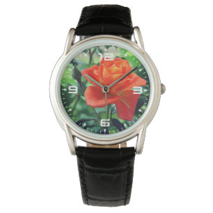 Nature Pink Rose Flower Watch