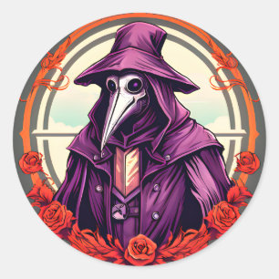 Nature Plague Doctor Classic Round Sticker