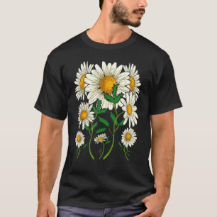 Nature Plant Garden Daisies Flower Blossom Botanic T-Shirt