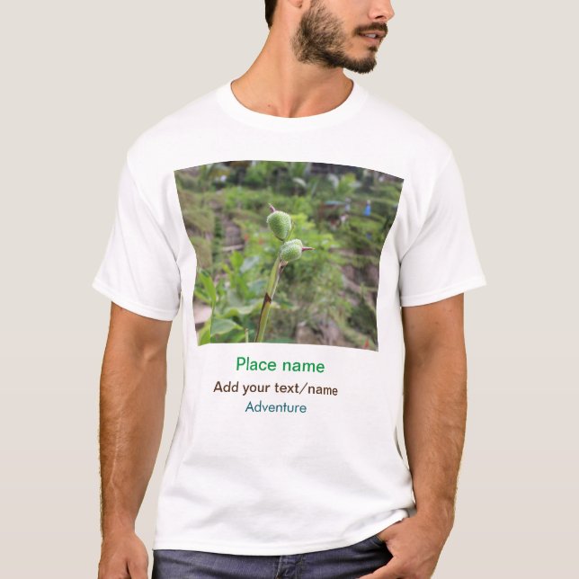 Nature plants photography beach water travel name T-Shirt (Front)