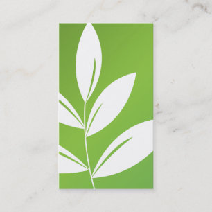 Nature Print - Green Leaves Business Card