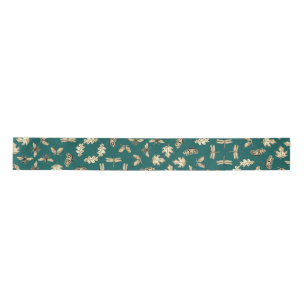Nature print Satin Ribbon