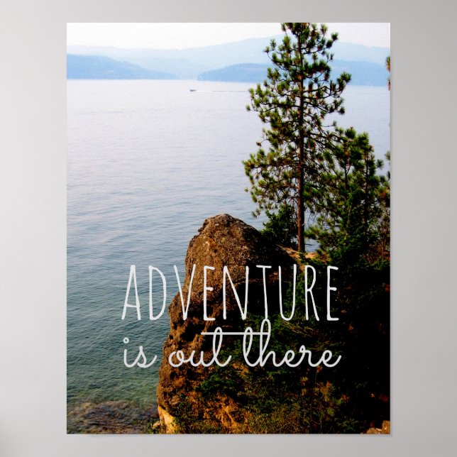 nature quote poster adventure is out there (Front)