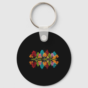 Nature Reflection Forest Trees Outdoor Hiking Wild Key Ring