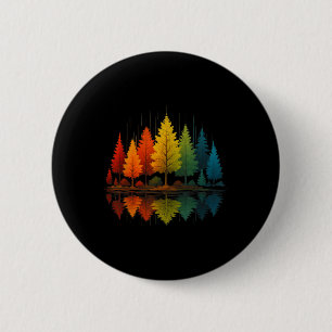 Nature Reflection Forest Trees Outdoor Wildlife Hi 6 Cm Round Badge