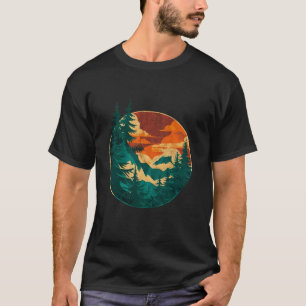 Nature Reflection Forest Trees Outdoor Wildlife Lo T-Shirt