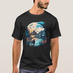 Nature Reflection Forest Trees Outdoor Wildlife T-Shirt