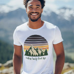 Nature Road Trip Forest Cool Custom Family T-Shirt<br><div class="desc">Customise your own family road trip t-shirts to embark on a journey through nature this summer or fall. Personalise with your last name underneath the green forest of trees and dark mountain sunset for a cool vacation keepsake for your outdoor group.</div>