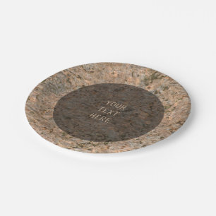 Nature Rock Photo Geology Texture any Text Paper Plate