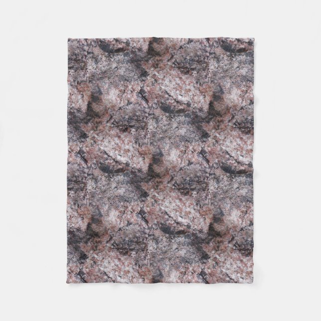 Nature Rock Texture Pinkish Fleece Blanket (Front)
