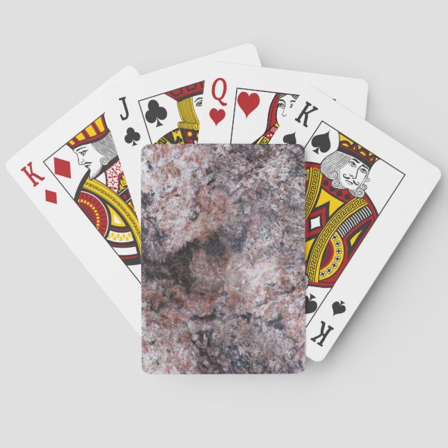 Nature Rock Texture Pinkish Playing Cards (Back)