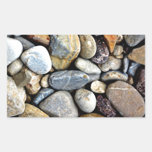 Nature rocks river bed rectangular sticker