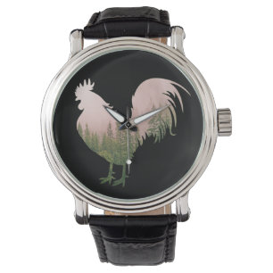 NATURE ROOSTER CHICKEN FOREST STYLE WATCH