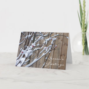 Nature Rustic Country Snow Holiday Card
