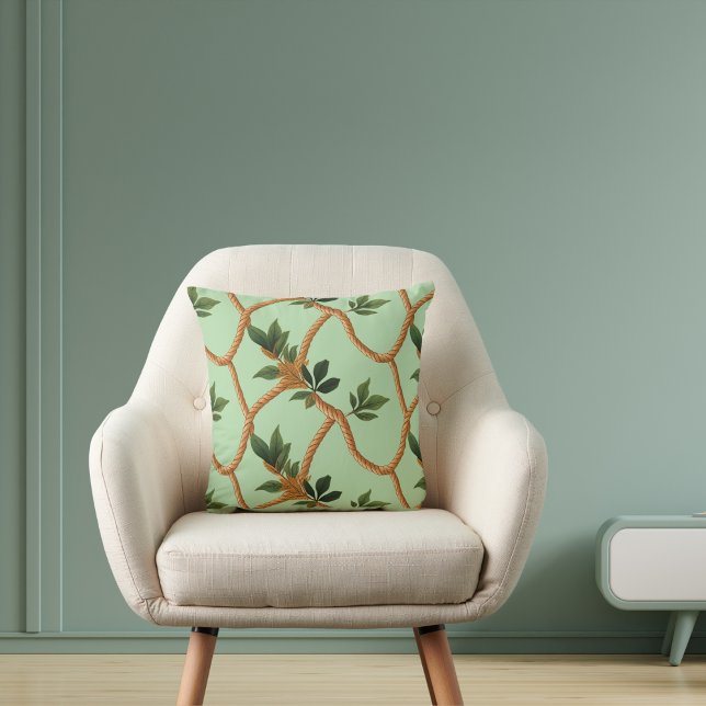 Nature Rustic leaf Rope Accent Cushion (Creator Uploaded)