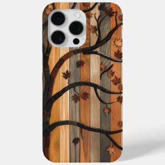  Nature’s Art: Wooden Plank Tree Mosaic Phone Case