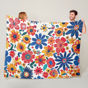 Nature’s Blooming Touch 60x80 Fleece Blanket