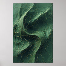 Nature’s Cracked Veins: A Detailed Green Leaf