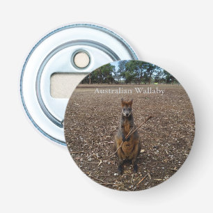 "Nature’s Feast: A Wallaby’s Snack Break" Bottle Opener