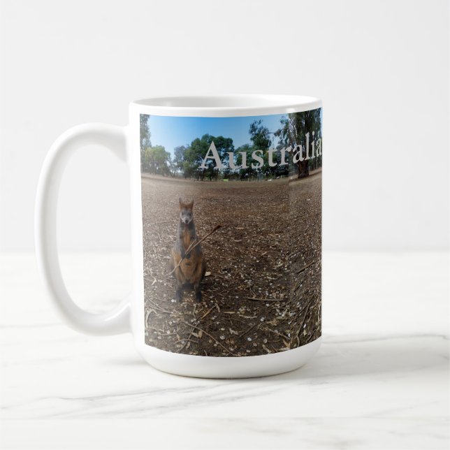 "Nature’s Feast: A Wallaby’s Snack Break" Coffee Mug (Left)