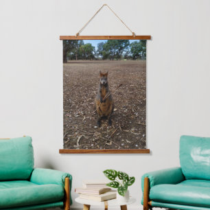 "Nature’s Feast: A Wallaby’s Snack Break" Hanging Tapestry