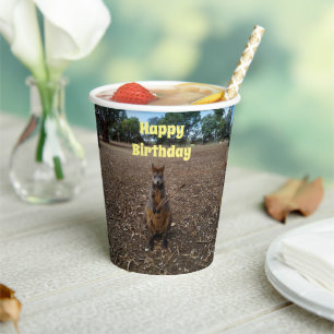 "Nature’s Feast: A Wallaby’s Snack Break" Paper Cups