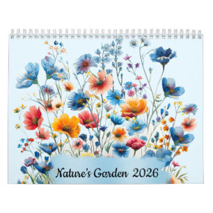 Nature’s Garden 2026 Wall Calendar
