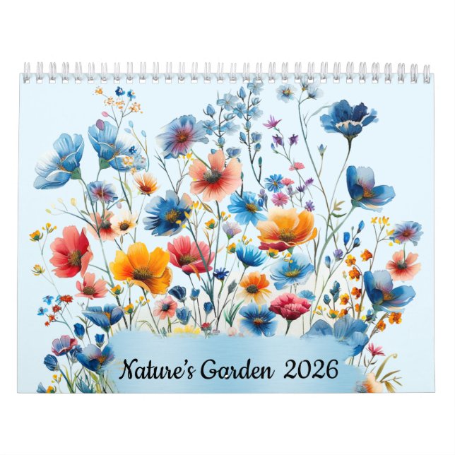 Nature’s Garden 2026 Wall Calendar (Cover)