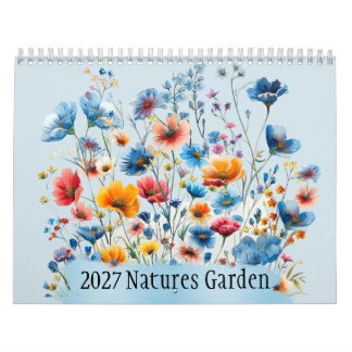 Nature’s Garden 2027 Wall Calendar 12 Months