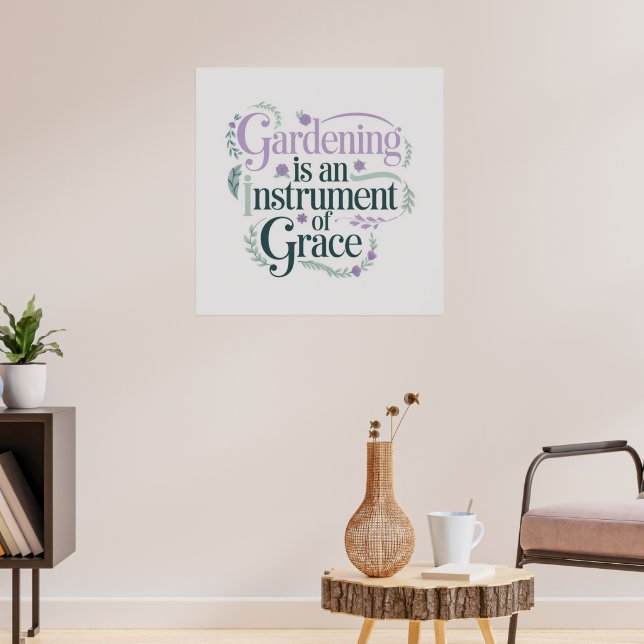Nature’s Grace Elegant Gardening Poster (Living Room 3)