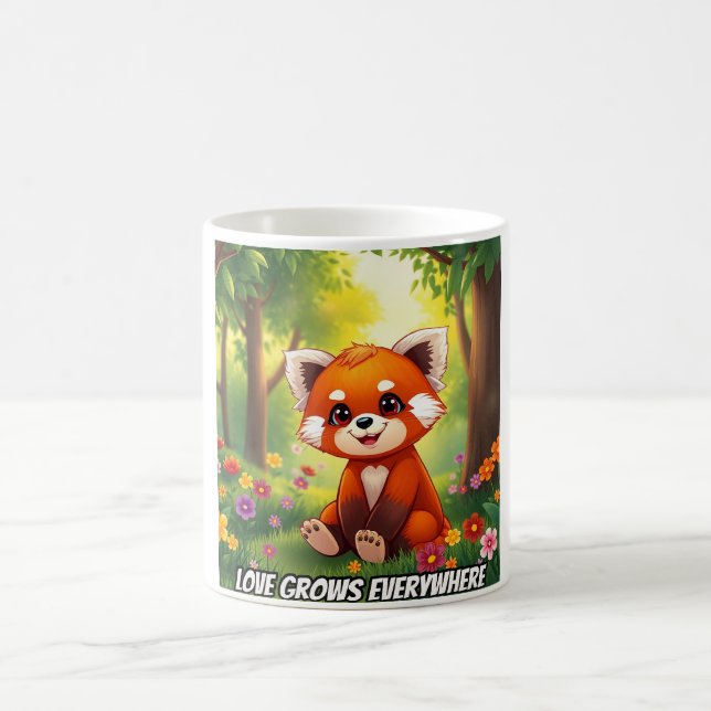 Nature’s Hug in a Cute Red Panda Coffee Mug (Center)