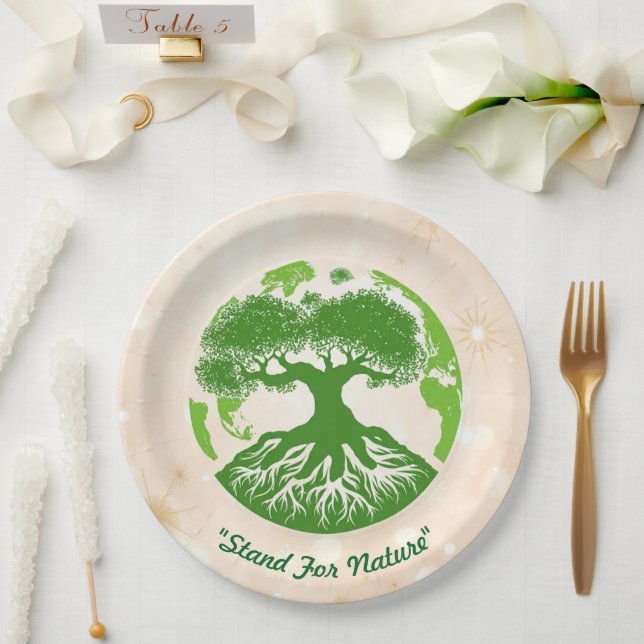 "Nature’s Living Globe" Paper Plate (Wedding)